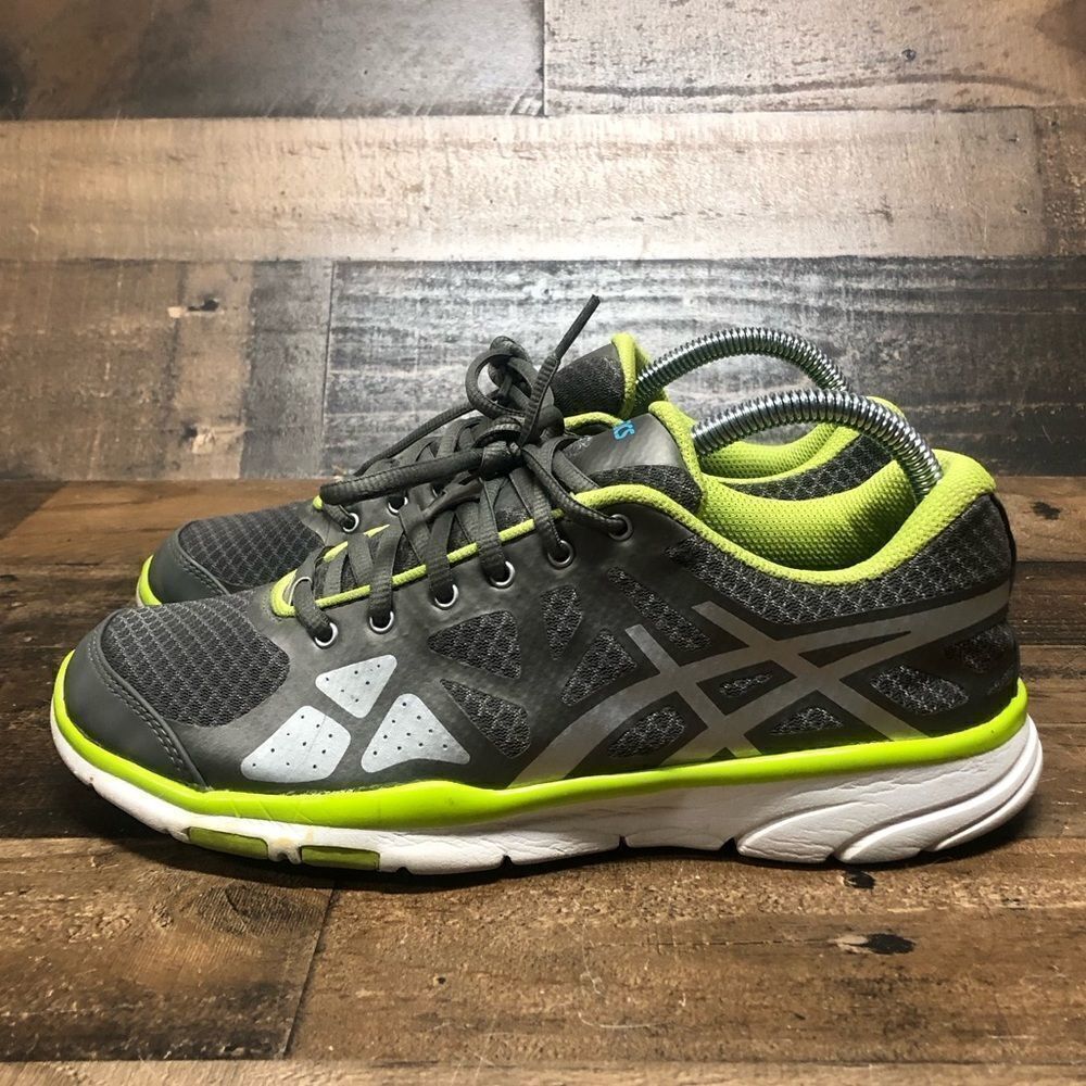 ASICS Gel S377N Athletic running shoes womens size 9 silver green running